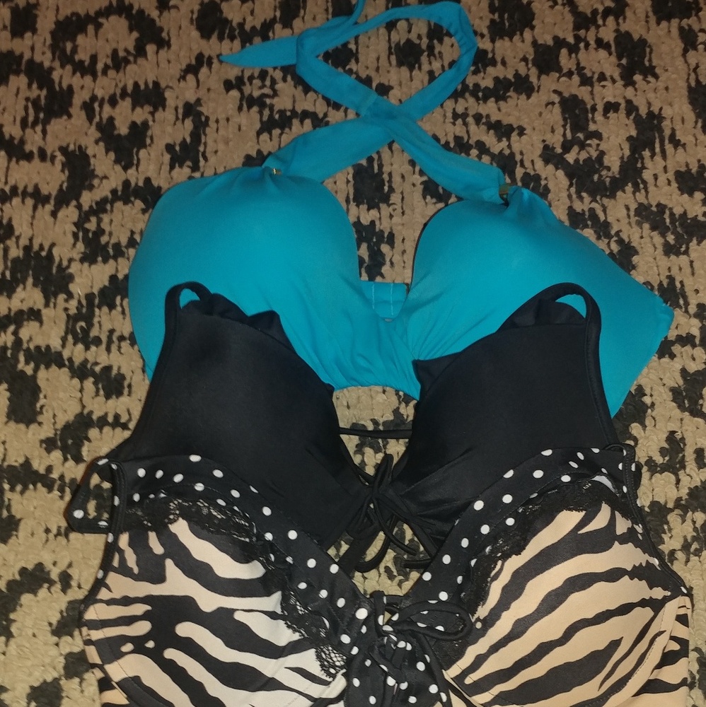 Victoria Secret set of three lot bikini tops 36D